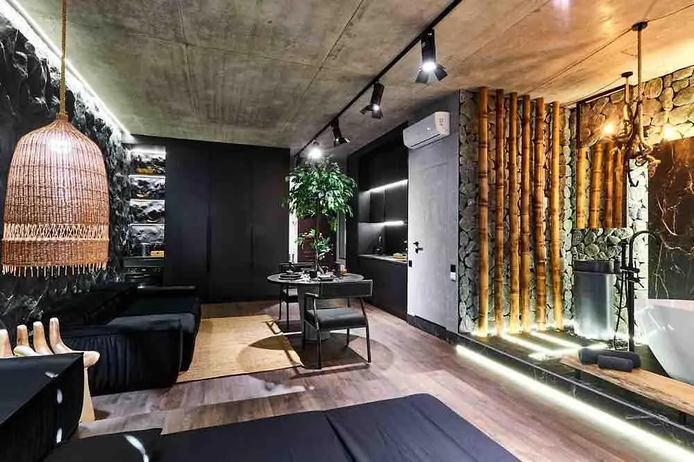 公寓 Black Rock Apart Downtown 50 М2 Улица Жилянская 68 Метро Олимпийская - Новый Дом 基輔 乌克兰