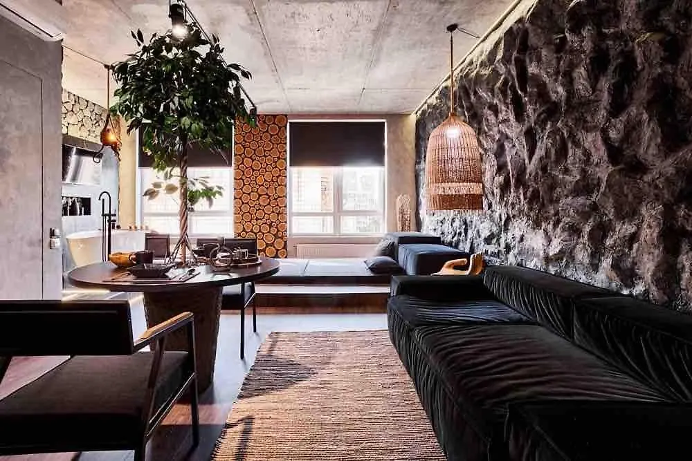 Black Rock Apart Downtown 50 М2 Улица Жилянская 68 Метро Олимпийская - Новый Дом 基輔 公寓