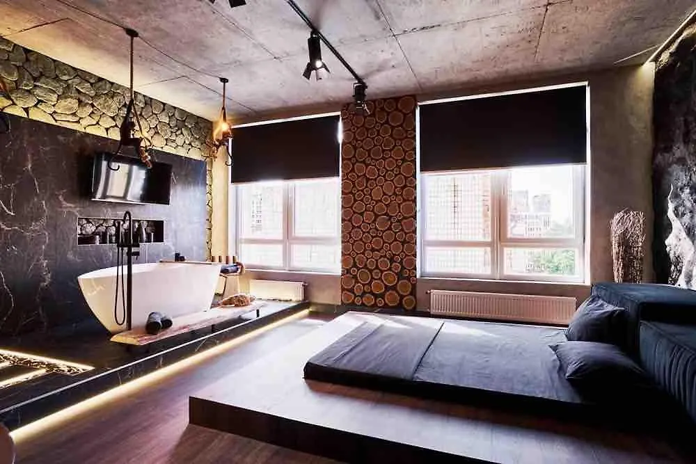 公寓 Black Rock Apart Downtown 50 М2 Улица Жилянская 68 Метро Олимпийская - Новый Дом 基輔 乌克兰